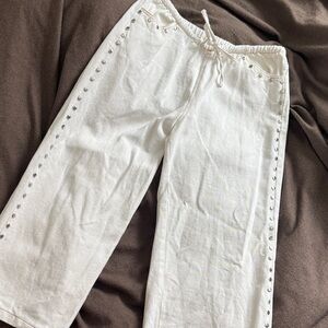 Low Rise Baggy Studded Jeans